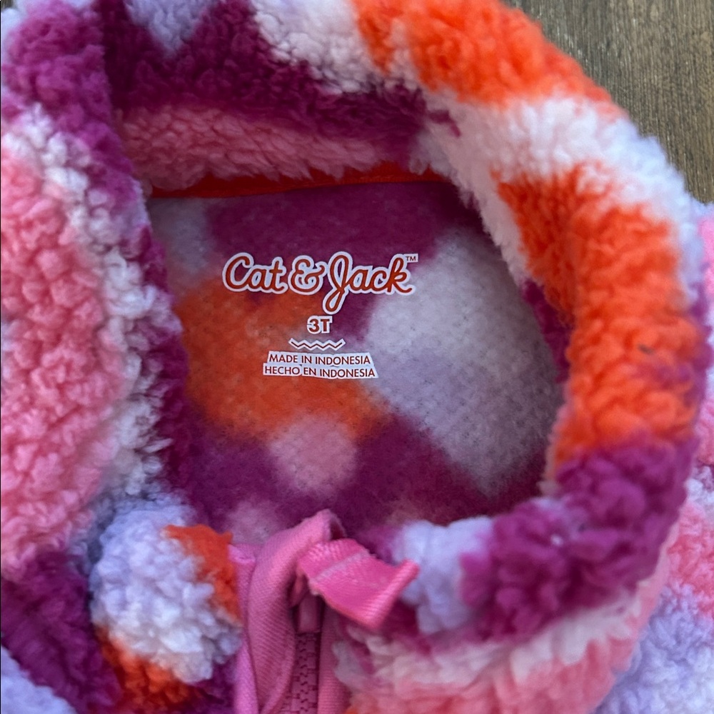 Cat & Jack Multicolor Fleece Jacket - Picture 2 of 2